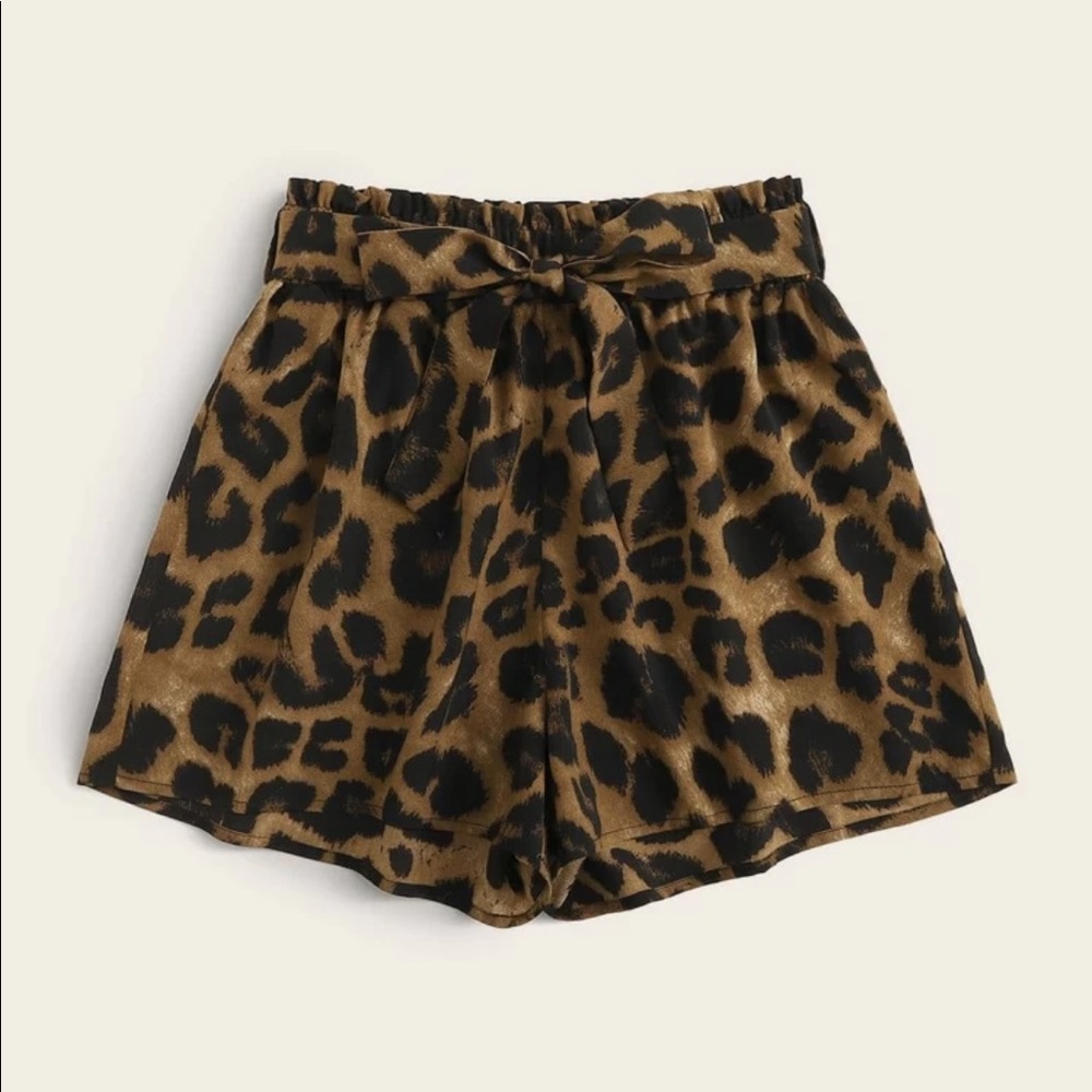 Leopard print shorts
